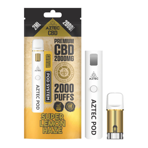 Aztec CBD Pod System 2000MG - Super Lemon Haze